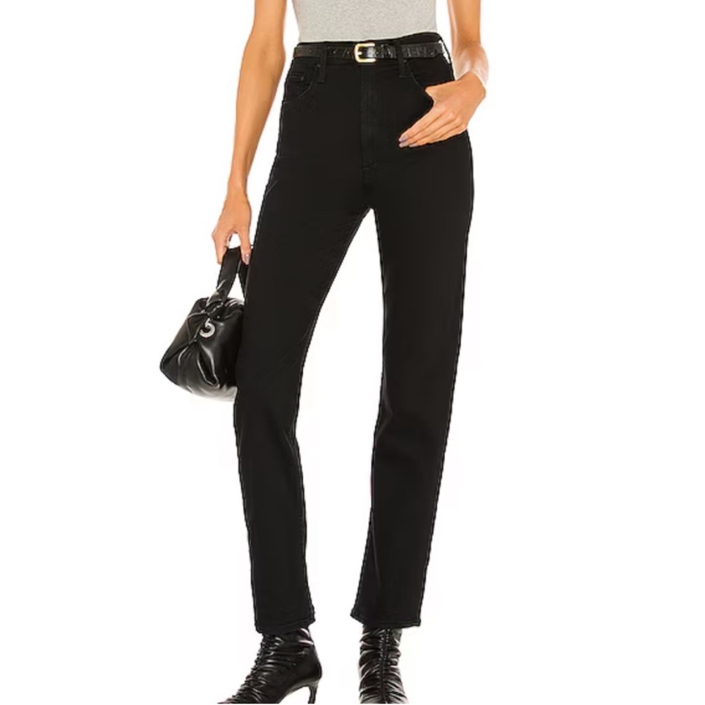 Mother High Waist‎ Rider Ankle Kick Flare Not Guilty Black Jean 29
